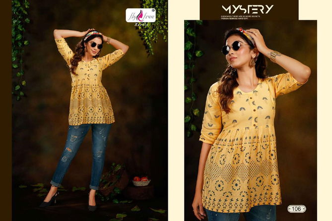 Fly Free Sinchan New Fancy Ethnic Wear Rayon Short Top Collection